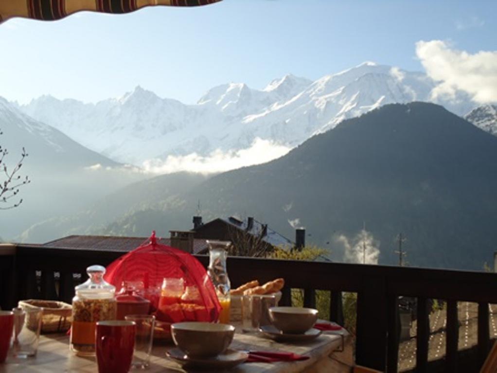 Petits déjeuners face au Mont Blanc
