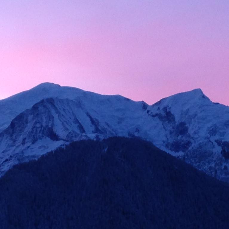 Coucher de soleil depuis la terrasse
